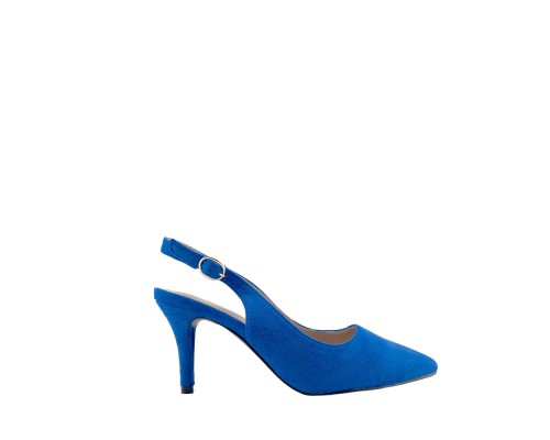 Zapato De Tacón Fino Salón Efecto Ante